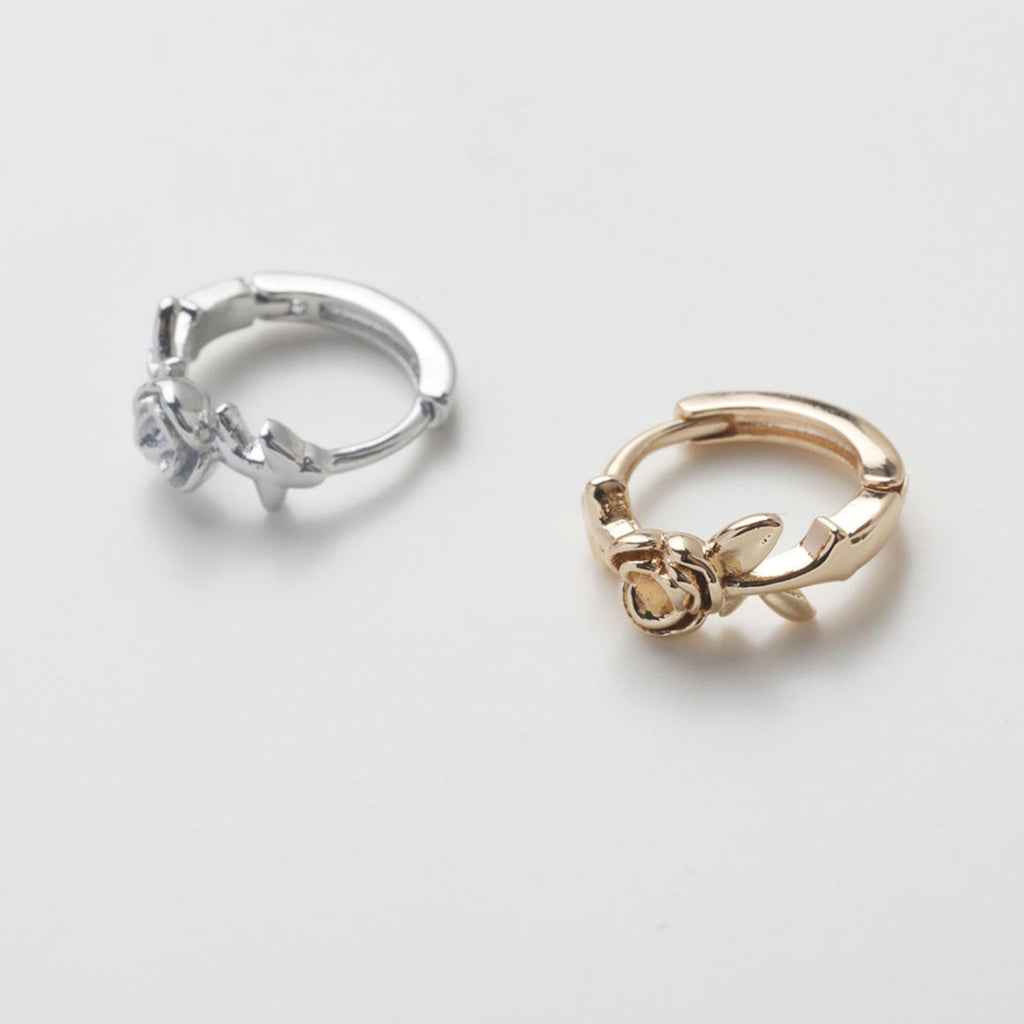 Colección de aros, pendientes de uso diario, aros minimalistas, forma de U, chapados en oro de 14 quilates, fornitura para aros Huggie, aros de plata GZ721