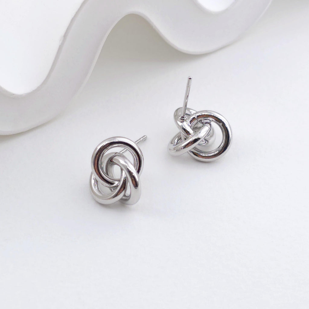 Knotted Earring Post Earrings, Gold/Silver Earring Post, Hypoallergenic, Earring Findings, Handmade Earring Supplies ZX319