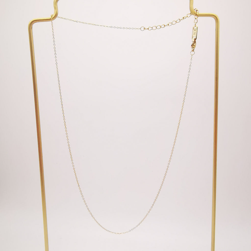 10PCS 14K Gold Plated Necklace Chain, 316L Stainless Steel Necklace, 45cm/18 inch, Oval Cable Chain, P028