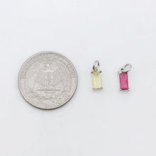 Load image into Gallery viewer, Crystal Tiny Rectangular Charms, Rainbow Color Crystal, 18K Gold Plated Rectangular Pendant, Jewelry Findings S20525