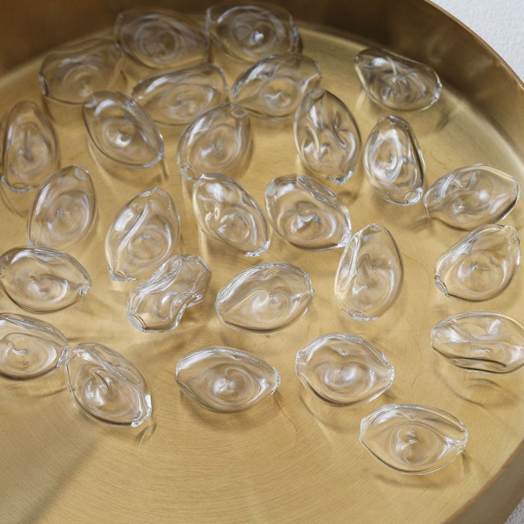 Glass Bubble Beads,Irregular Ellipsoid Glass Beads, Colorful Hand Blown Hollow Round Globes for Jewelry Making, DIY Beads Finding GZ561