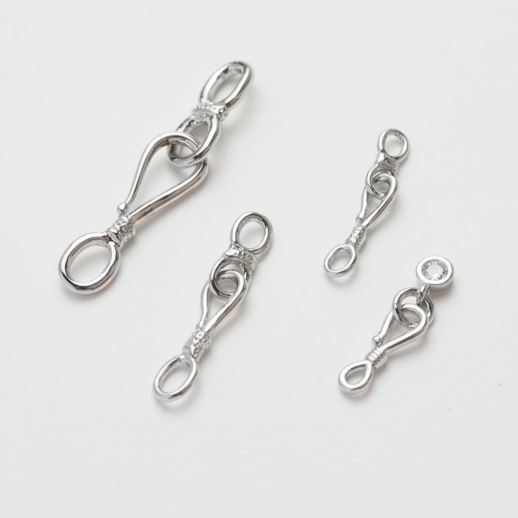 Fish Hook Clasp, Necklace Connector, 14K Gold/Silver Plated, Neckalce Bracelet Making Pendant, Jewelry Supply Finding JG008