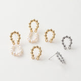 14K Gold  U Shape Earring Post With 2 Loops, Arch Ear Studs, S925 Silver Ear Pin Nickel Free Earrings, Hypoallergenic Earring Findings BB099