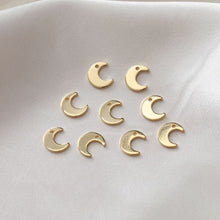 تحميل الصورة إلى عارض المعرض، 10 قطع من حُلي القمر الصغيرة، 9 مم، مطلية بالذهب عيار 14 قيراطًا، حُلي الهلال، قلادة القمر، حُلي القلائد، قطع المجوهرات GZ170