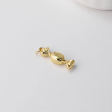 Load image into Gallery viewer, Gold Candy Charm, Candy Pendant, 18K Gold Plated, 25*7mm, Necklace Making Charm, Jewelry Findings S20825