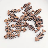 Fish Bone Geometric Shape Wood Charms, Wooden Pendant, Reclaimed Walnut Wood, Geometric Statement Wood Earrings Diy Ideas JT1016