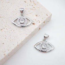 تحميل الصورة إلى عارض المعرض، قطعتان - 10 × 17 مم من دلايات عين الشر، قلادة مكعبة مرصعة بالجواهر، دلايات عين الشر مطلية بالذهب عيار 18 قيراطًا، دلايات قلادة، قطع مجوهرات S617