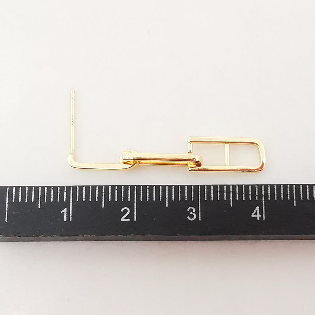 10pcs 14K Gold Chain Dangle Earrings Post, S925 Silver Ear Pin Nickel Free Earrings, Dangle Ear Stud, Hypoallergenic Earring Findings Z078