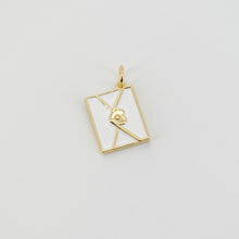 Load image into Gallery viewer, Enamel Envelope Pendant, 18K Gold Plated Pendant, Necklace Making Charm, Jewelry Findings S20717