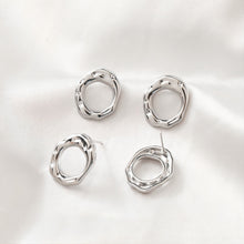 تحميل الصورة إلى عارض المعرض، قرط أذن من الفضة الإسترليني عيار 925، دبوس أذن غير منتظم، خالٍ من النيكل، مشبك أذن ذهبي/فضي، مضاد للحساسية، JJ017