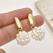 Load image into Gallery viewer, curved surface Round Ear Post With Loop,S925 Silver Ear Pin Nickel Free,Water drop oval Ear Stud,Hypoallergenic Earring Findings LL170-D0316