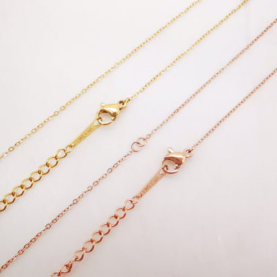 10PCS 14K Gold Plated Necklace Chain, 316L Stainless Steel Necklace, 45cm/18 inch, Oval Cable Chain, P028