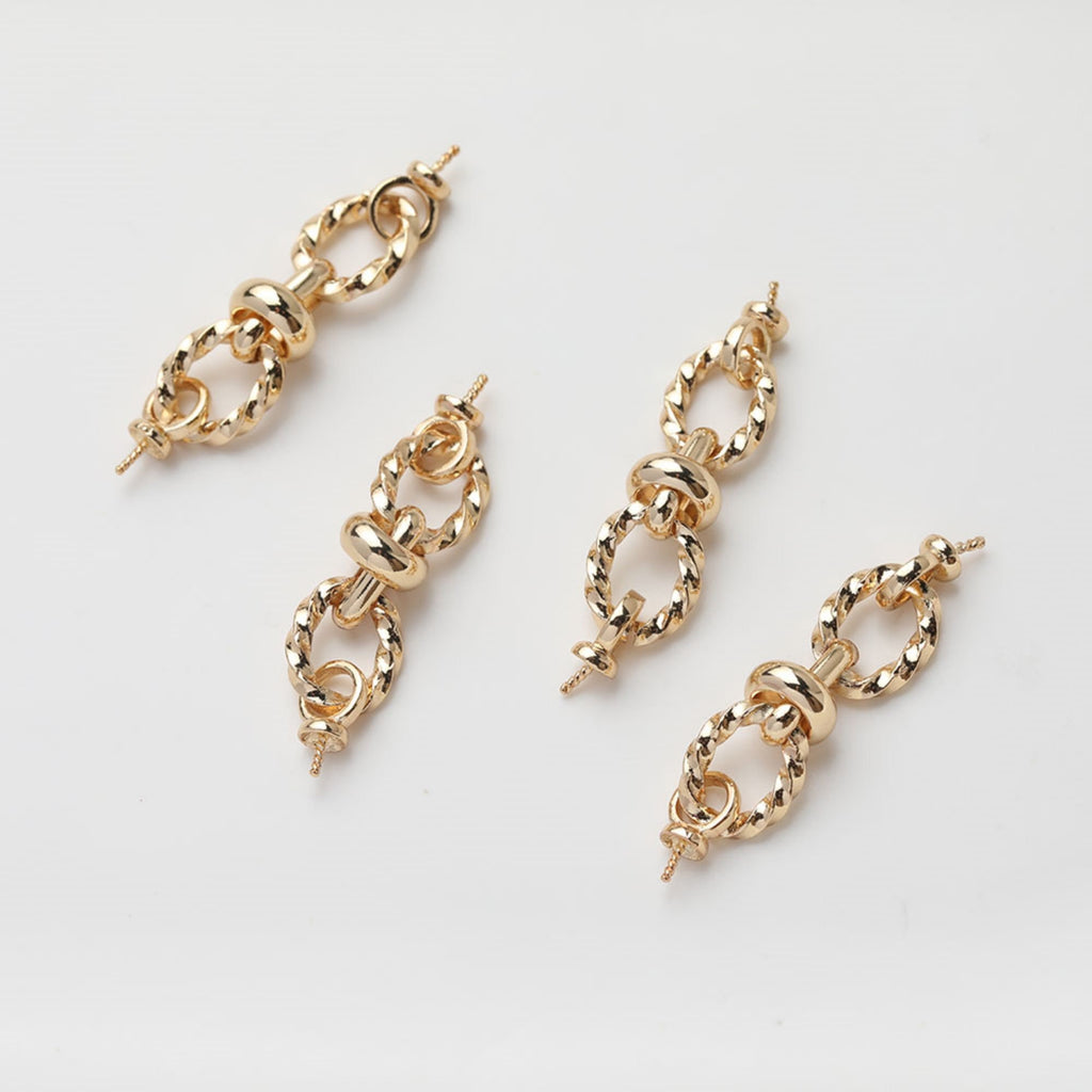 Irregular Link Connector, Link Chain Connector, 14K Gold Plated, Neckalce Bracelet Making Pendant, Jewelry Supply Finding GZ527