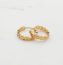 Load image into Gallery viewer, Gold Ear Hoops, 18mm, 18K Gold Plated Leverback Earrings, Huggie Hoops Earring S20417