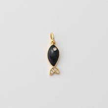 Cargar imagen en el visor de la galería, Colgante de pez, dijes de pez esmaltados, circonita pavé, dijes de animales chapados en oro de 18 quilates, para hacer pulseras y collares, accesorios de joyería S1445