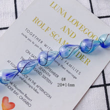 Cargar imagen en el visor de la galería, 4 cuentas de vidrio con forma de gota, globos ovalados huecos soplados a mano para hacer joyas, hallazgos de cuentas DIY MY098