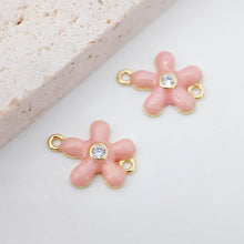 Load image into Gallery viewer, Dainty Cloud Starfish Connector, Enemal Micro CZ Pave Clouds Pendant, 18K Gold Plated, Bracelet Making Charm, Jewelry Findings S190