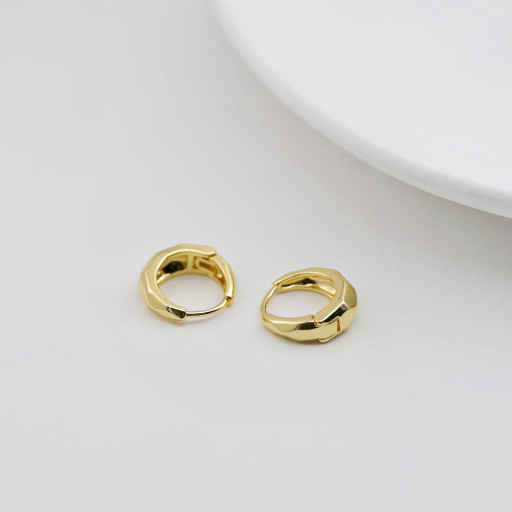 Gold Ear Hoops Pave CZ, Round Hoops, 15.6mm, 18K Gold Plated Leverback Earrings, Huggie Hoops Earring D0572