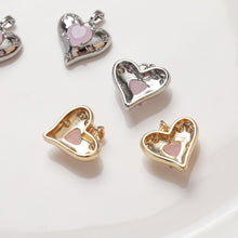 Load image into Gallery viewer, Heart Charms, Star Clear Cubic Charm,  18K Gold Plated CZ Pave Love Pendant, Necklace Making Pendants, Jewelry Findings ZZ031