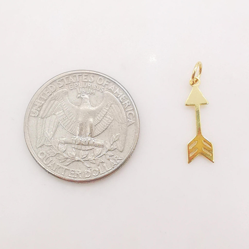 10PCS Gold Arrow Charms, 18K Gold Plated Arrow Charms, Arrow Pendant,  Necklace Charms, Jewelry Findings S341