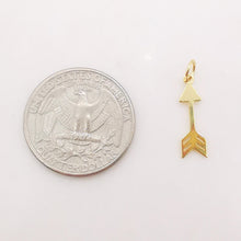 Load image into Gallery viewer, 10PCS Gold Arrow Charms, 18K Gold Plated Arrow Charms, Arrow Pendant,  Necklace Charms, Jewelry Findings S341