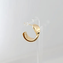 Load image into Gallery viewer, C Shape Earrings Post, 14K Gold Plated, S925 Silver Ear Pin Nickel Free Earrings, Ear Stud, Hypoallergenic Earring Findings ZX142