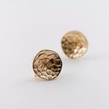 Load image into Gallery viewer, 10pcs 14K Gold Cup Earring Post With Loop, 10mm, S925 Silver Pin Nickel Free Earrings, Ear Stud, Hypoallergenic Earring Findings Z066