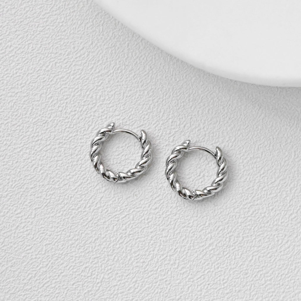 Twisted Round Earring Hoops, Gold Plated Huggie Hoop Earring, Leverback Earring, DIY Earring  Findings, Handmade Earring Supplies D0559