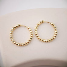 تحميل الصورة إلى عارض المعرض، قرط حلقي من خرز دائري مطلي بالذهب عيار 18 قيراطًا، أجزاء قرط حلقي هاجي، حلقات أذن زنبركية، 22.3*23.3 مم، أقراط حلقية D0124