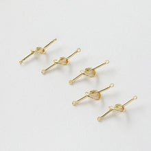 Load image into Gallery viewer, Danity Knot Connector with loops, 14K Gold/Silver Plated Earring Making Findings, Jewelry Findings GZ165