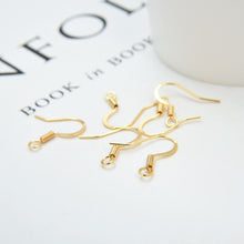 Load image into Gallery viewer, 20PCS- 14K Gold Plated Ear Wires, Gold Earring Earring Hooks, Fish Hooks, Ear Wires for Jewelry Making JY018-ZX7011
