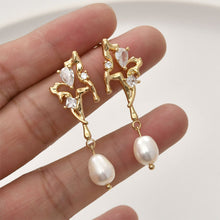 تحميل الصورة إلى عارض المعرض، قرط فراشة غير منتظم مع حلقة، ذهب/فضة عيار 14 قيراط، دبوس فضة S925 خالٍ من النيكل، قرط مضاد للحساسية LL208