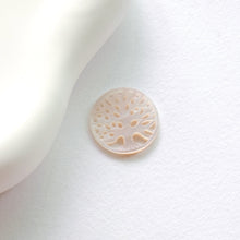 Load image into Gallery viewer, Pink Tree of Life, Mother-of-Pearl, MOP Shell Pendant, Engraved Pink Nacre, Shell Charm, Mother of Pearl Jewelry Making Findings RY017