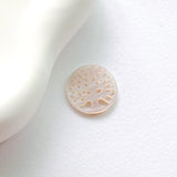 Pink Tree of Life, Mother-of-Pearl, MOP Shell Pendant, Engraved Pink Nacre, Shell Charm, Mother of Pearl Jewelry Making Findings RY017