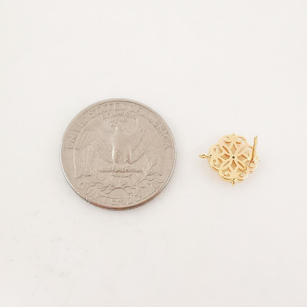 4PCS  Openwork Flower Ear Post with Loops, S925 Silver Ear Pin Nickel Free, Micro CZ Pave, 12mm, 18K Gold Plated Stud Earring Finding ZX017