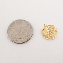 Load image into Gallery viewer, 4pcs Round Mesh Earring Post , 18K Gold Circel Stud Earring, S925 Silver Ear Pin, Nickel Free, Earring Making Findings ZX014