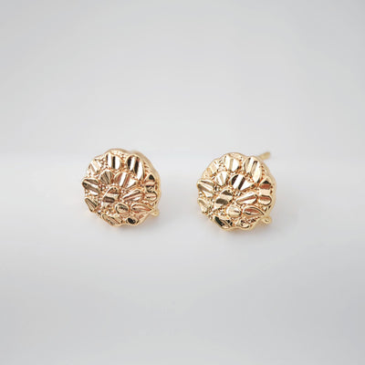 أقراط دائرية مطوية مفتوحة مع حلقة، من الذهب عيار 18 قيراطًا، ودبوس من الفضة الاسترلينية S925، خالية من النيكل، ونتائج أقراط مضادة للحساسية ZX202