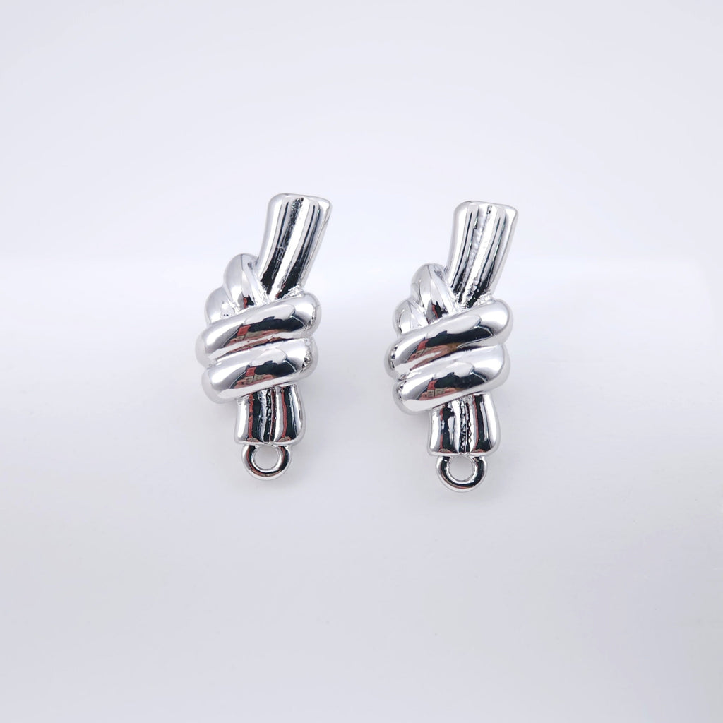 Pendientes con nudo, pendientes dorados con aro, hipoalergénicos, accesorios para pendientes, materiales hechos a mano D0049