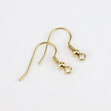 Cargar imagen en el visor de la galería, 20 anzuelos de 18 mm chapados en oro de 18 quilates para pendientes, para bisutería, S836-ZX7015