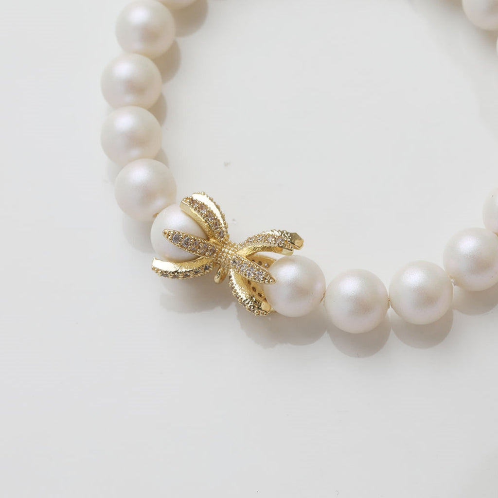 Cuentas espaciadoras con forma de corona, chapadas en oro de 14 quilates, cuentas de circonita con orificio para tapa, cuentas para hacer collares y aretes, accesorios de joyería SC019