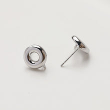 Load image into Gallery viewer, Round Geometry Earring Post, S925 Silver Pin, 14K Gold/Silver Plated, Nickel Free Earrings, Irregular Shape Ear Stud with Loop JG067-ZX246