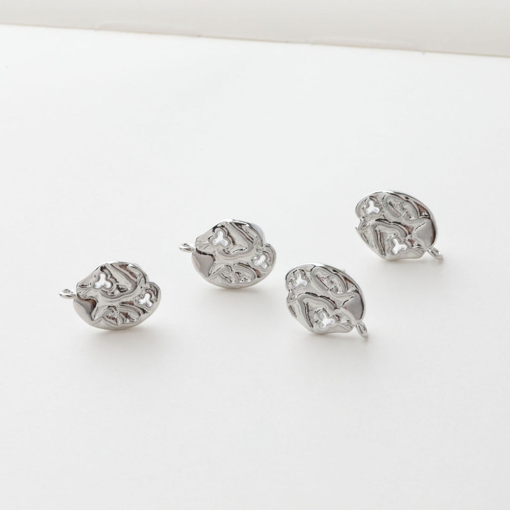 أقراط أذن غير منتظمة مع حلقة، فضة عيار 925 خالية من النيكل، قرط أذن ذهبي/فضي، نتائج قرط مضادة للحساسية BB025