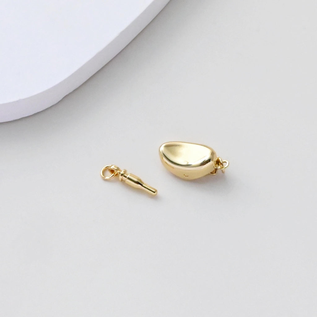 مشبك سبائك، مشبك بازلاء، مشبك موصل لؤلؤي، مشبك قابس، مشبك مشبك، مطلي بالذهب عيار 18 قيراطًا، مجموعة أدوات المجوهرات S1379