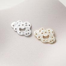 Load image into Gallery viewer, Brushed Cloud Hollow Connector, 14K Gold/Silver Plated Earring Making Findings, 25*16.9mm Jewelry Findings GZ736