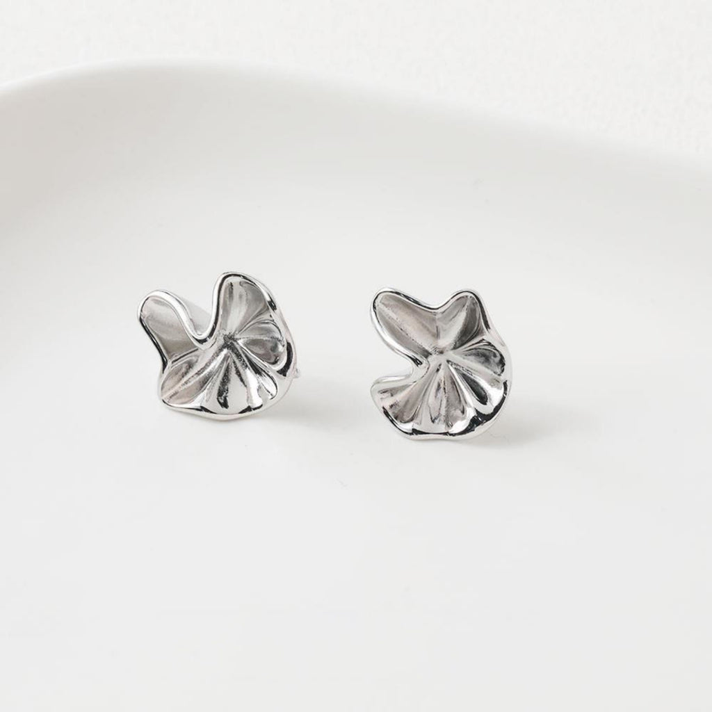 Irregular Niche Ear Post With Loop, S925 Silver Ear Pin Nickel Free Earrings, Gold/Silver Ear Stud, Hypoallergenic Earring Findings BB014