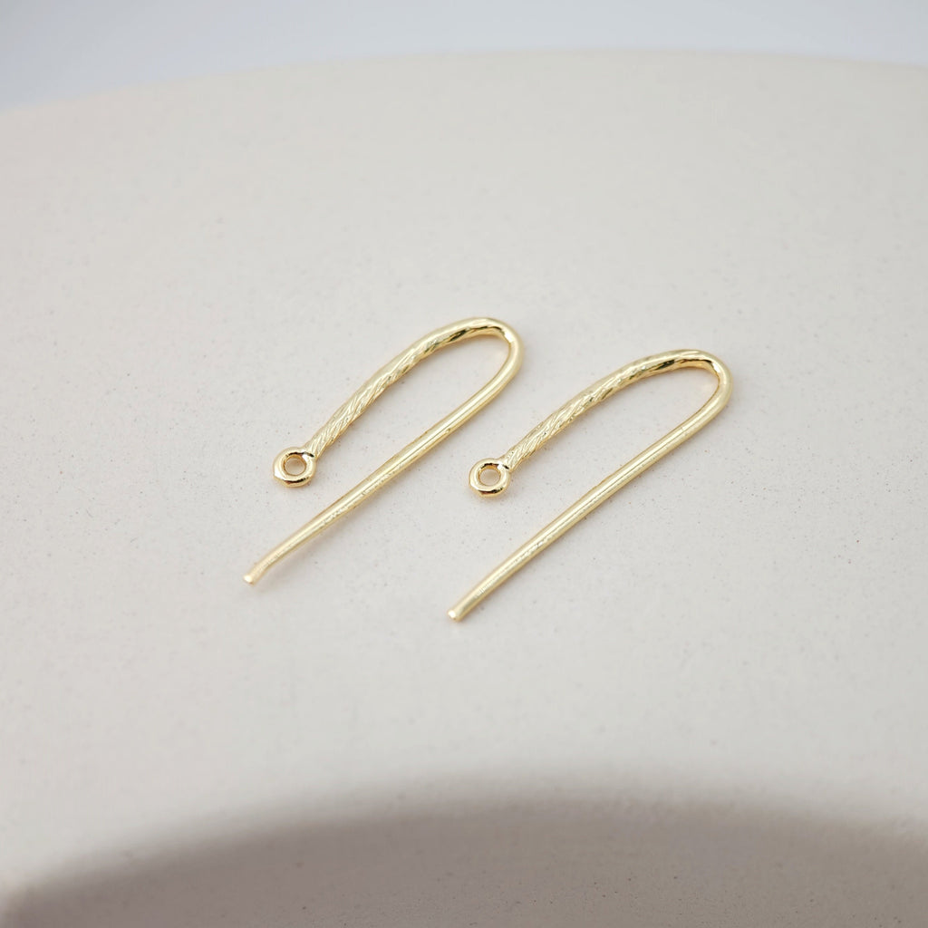 Fish Hooks, 18K Gold Plated Ear Wires, Gold Earring Earring Hooks, Ear Wires for Jewelry Making D0188
