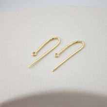 Load image into Gallery viewer, Fish Hooks, 18K Gold Plated Ear Wires, Gold Earring Earring Hooks, Ear Wires for Jewelry Making D0188