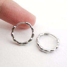 Load image into Gallery viewer, Gold Wavy Hoop Earring, 16mm, 18K Gold Plated Leverback Earrings, Huggie Hoops Earring D0104