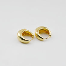 Load image into Gallery viewer, Gold Round Ear Hoops, 18K Gold/Silver Plated Leverback Earrings, Huggie Hoops Earring D0576