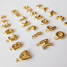 Load image into Gallery viewer, Alphabet Letter Charm, 18K Shiny Gold Plated Initial Charm, Personalized Minimalist Letter Charm for Necklace Bracelet Making S1235